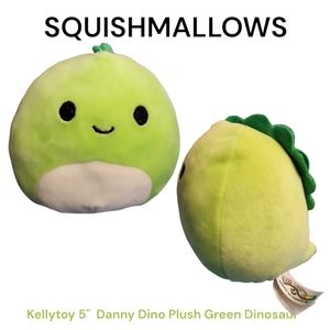 Squishmallows Kellytoy 5" Danny Dino Plush Green Dinosaur Stuffed animal toy